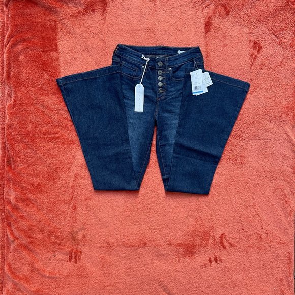 Jeans Flare à Cordon SANCTUARY CLOTHING RIOJ - Noir, Taille 25, Neuve Avec étiquettes